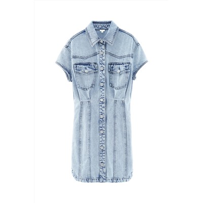 Vestido camisero Azul claro