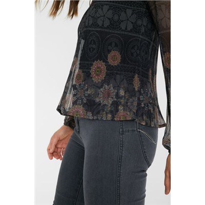 Camisa plisada mandalas