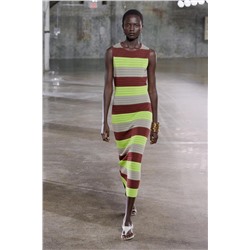 STRIPED KNIT MAXI DRESS