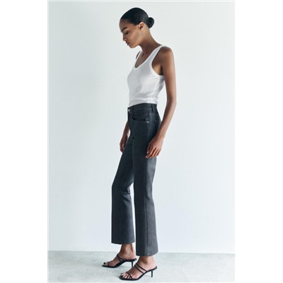 ZW COLLECTION BOOTCUT HIGH-WAIST CROPPED JEANS