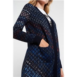 Chaqueta abierta punto fino