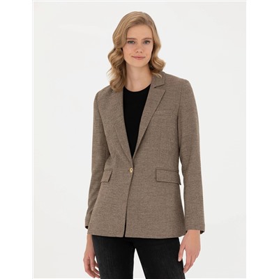 Camel Slim Fit Ceket