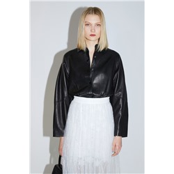 Chaqueta de piel Negro