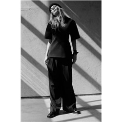T-SHIRT WITH BUCKLE SHOULDER PADS