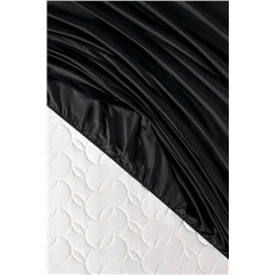 Ciel King Size Plus %100 Pamuk Lastikli Saten Çarşaf - Siyah