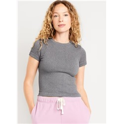 Fitted Seamless Ribbed T-Shirt