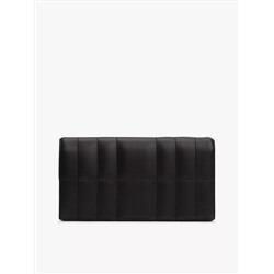 Quilted Snap-Closure Large Wallet