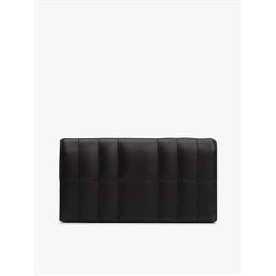 Quilted Snap-Closure Large Wallet