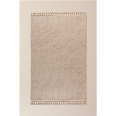 Pluie Rölyef Halı - Bej - 150x230 cm