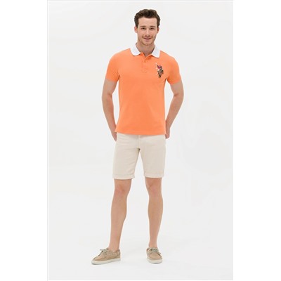 Erkek Turuncu Basic Polo Yaka Tişört
