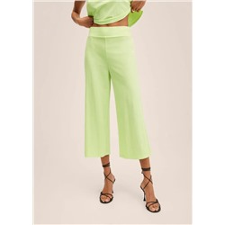 Pantalón culotte fluido -  Mujer | MANGO OUTLET Melilla