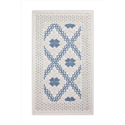 Bluenity Lilyum Doğal Pamuklu Banyo Kilimi 40x60 Cm - Açık Mavi 101.201.01.006.02.58