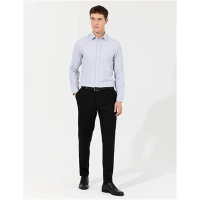 Gri Slim Fit Oxford Gömlek