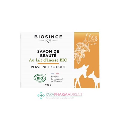 BioSince 1975 Savon de Beauté au Lait d'Anesse BIO Verveine Exotique 100g