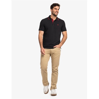SLIM FIT STRETCH SOLID PIQUE POLO SHIRT