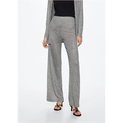 Pantalón palazzo canalé -  Mujer | MANGO OUTLET Melilla