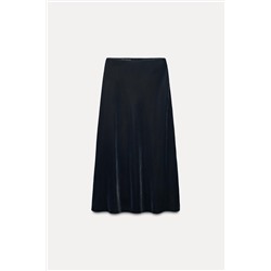 VELVET MIDI SKIRT