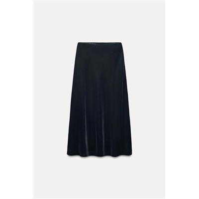 VELVET MIDI SKIRT