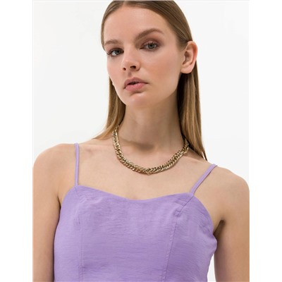Mor Crop Askılı Bluz