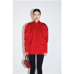 Blusa de seda Rojo