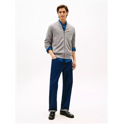 Cotton Zip Baseball Cardigan