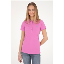 Kadın Pembe Basic Polo Yaka Tişört