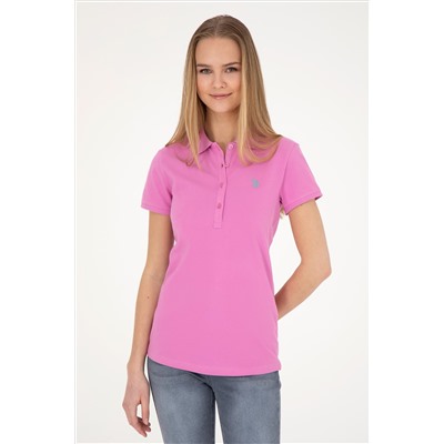 Kadın Pembe Basic Polo Yaka Tişört