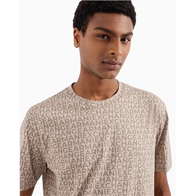 REGULAR FIT T-SHIRT IN ALLOVER MONOGRAM COTTON IN ASV COTTON