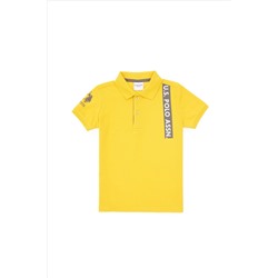 Erkek Çocuk Polo Yaka Koyu Sarı Tişört