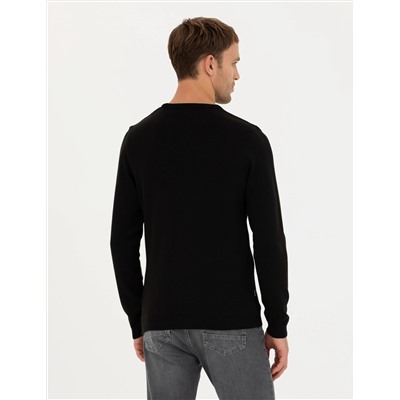 Siyah Slim Fit Kazak