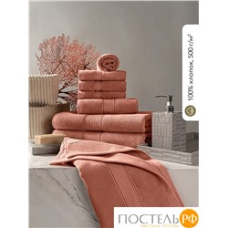 ESTIA МАРТОС коралл К-т полотенец 30х50-4/50х80-2/70х130-2, 100% хлопок, 500 г/м2