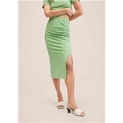 Falda cuadros vichy -  Mujer | MANGO OUTLET Melilla