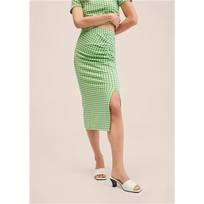 Falda cuadros vichy -  Mujer | MANGO OUTLET Melilla