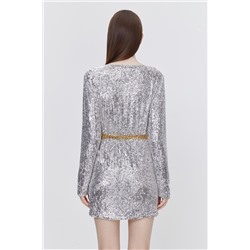 Vestido de lentejuelas Plateado