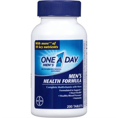 One A Day Men's Health Formula Multivitamin/Multimineral Supplement Tablets, 200 count