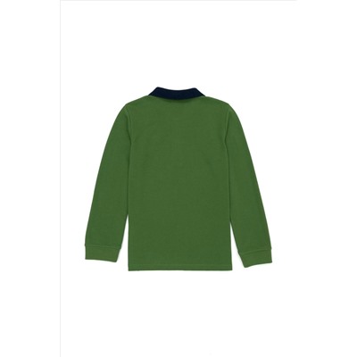 Erkek Çocuk Yeşil Basic Sweatshirt