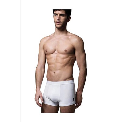 U.S. Polo Assn. Erkek Beyaz Boxer 3'lü Paket 80173 T2720