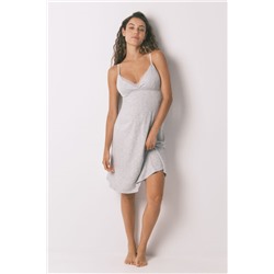 Camisón técnico "maternity" pointelle gris