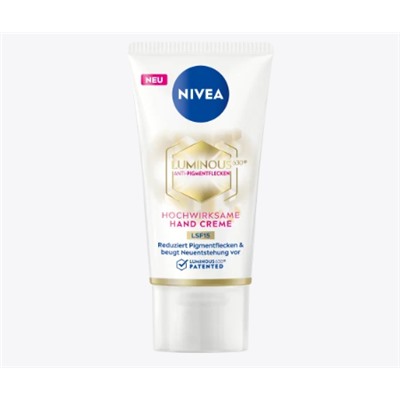 Handcreme Luminous Anti Pigmentflecken, LSF 15, 50 ml