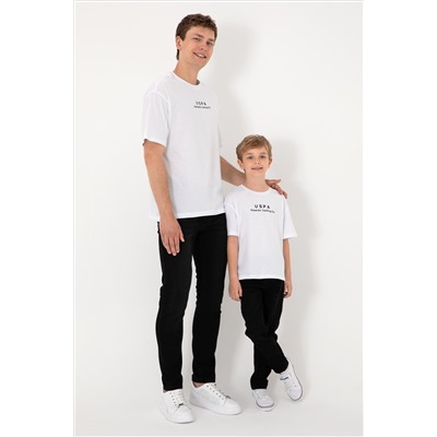 Erkek Comfort Fit Bisiklet Yaka Beyaz Tişört