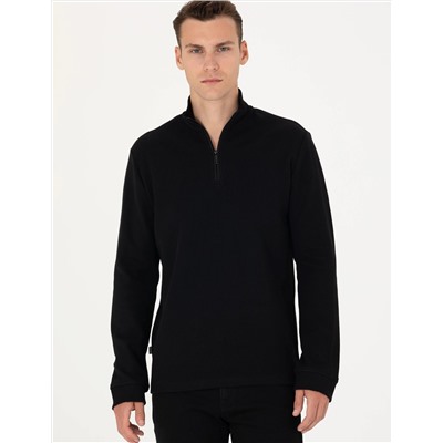 Siyah Regular Fit Sweatshirt