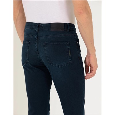 Koyu Lacivert Slim Fit Jean Pantolon