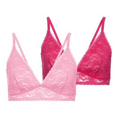 ESMARA® Bralettes Damen, 2 Stück, mit verstellbaren Trägern