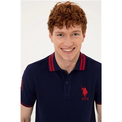 Erkek Lacivert Basic Polo Yaka Tişört