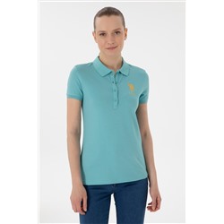 Kadın Mint Basic Polo Yaka Tişört