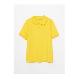 LC Waikiki, Sari Polo Yaka Basic Kısa Kollu Pamuklu Erkek Çocuk Tişört