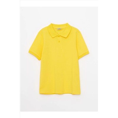 LC Waikiki, Sari Polo Yaka Basic Kısa Kollu Pamuklu Erkek Çocuk Tişört