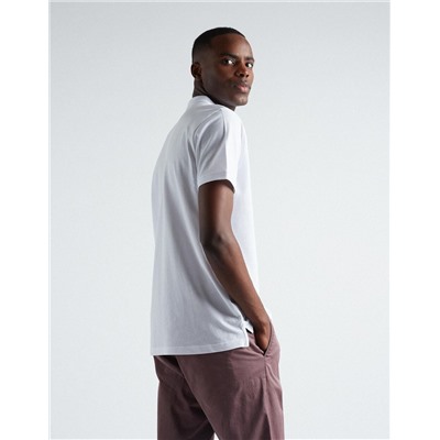 Piquet Polo, Men, White