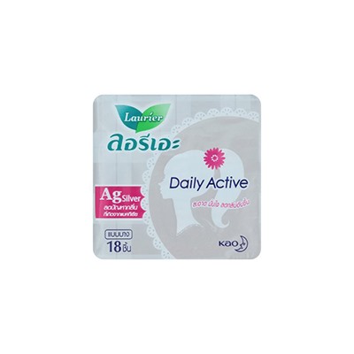 Ежедневные прокладки с ионами серебра Laurier 18 шт / Laurier Daily Active silver 18 pcs