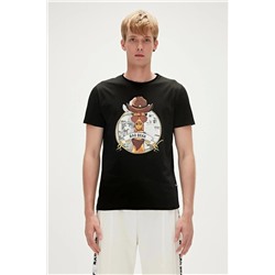 Bad Bear, Giraffe 0 Yaka Erkek Tshirt - Siyah